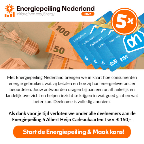 Start de energiepeiling en maak kans op een Albert Heijn Cadeaukaart