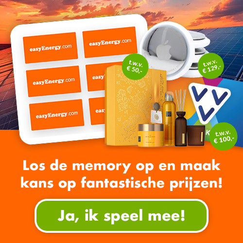 Speel de memory en maak kans op een VVV Cadeaukaart