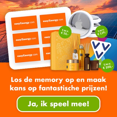 Speel de memory en maak kans op een VVV Cadeaukaart