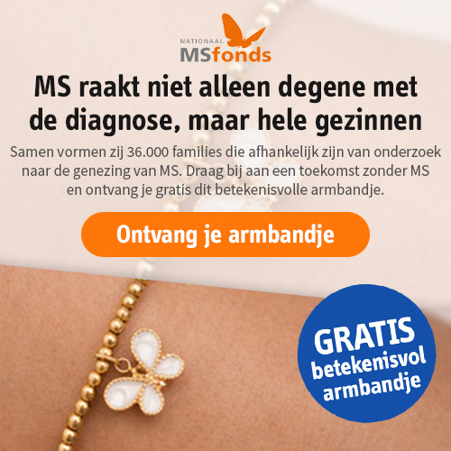 Gratis vlinder armbandje als dank voor jouw steun