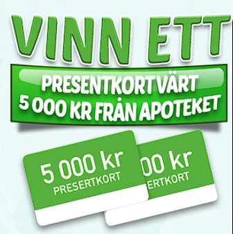 Vinn presentkort till Apoteket på 5 000 kr