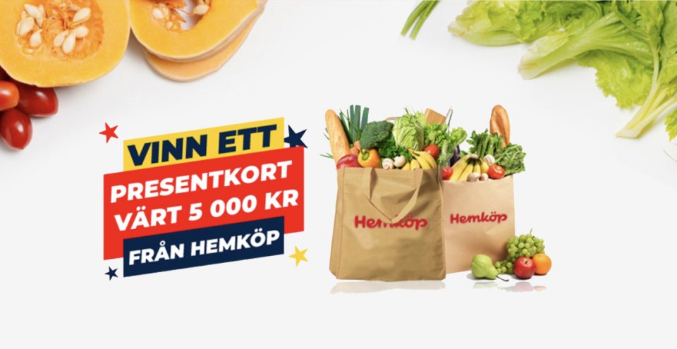 Vinn ett Hemköp-presentkort på 5 000 kr