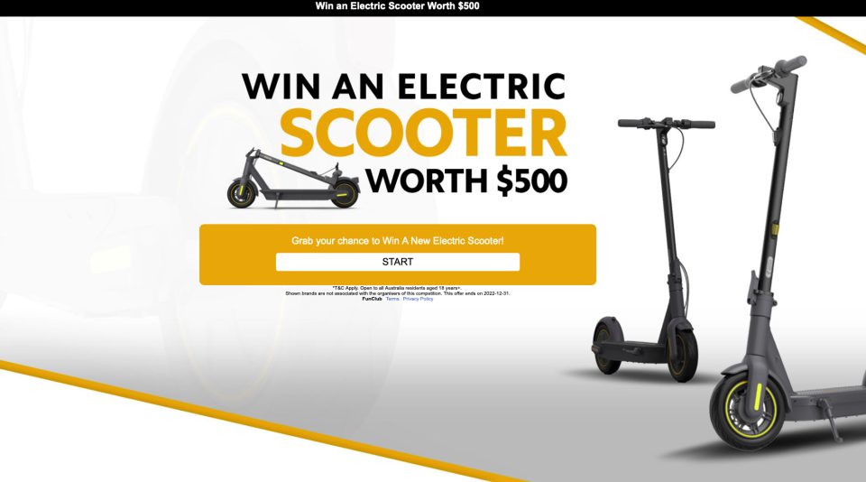 Win a $500 Electric Scooter